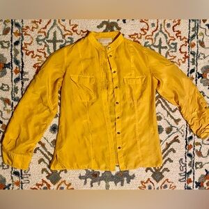Michael Kors Yellow Button-Up Shirt Womens size small/4